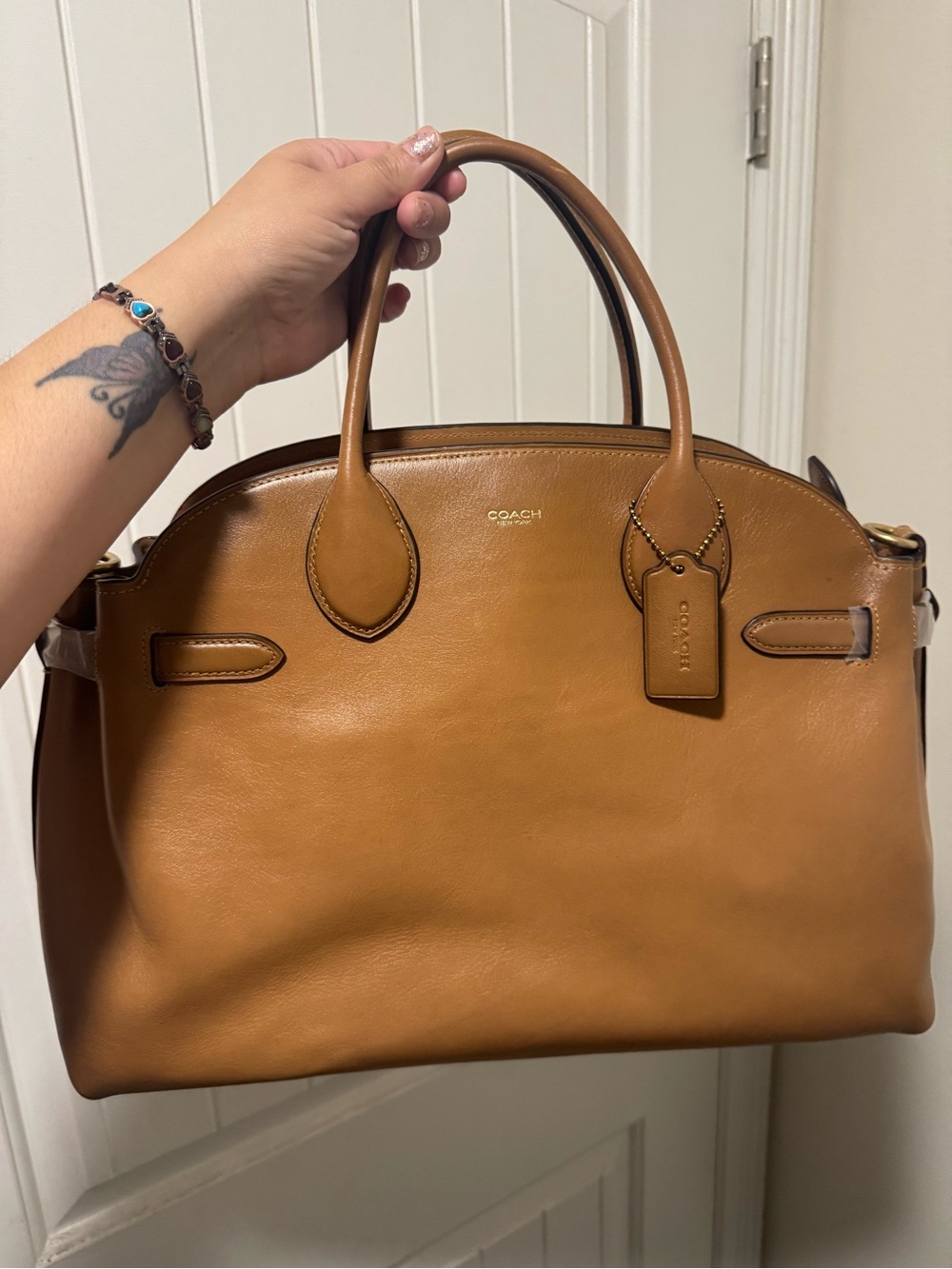 NWT Coach Empire Satchel 40 Honey Brown